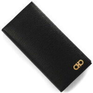 Salvatore Ferragamo Revival Double Gancini Wallet Black NERO